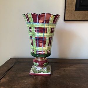 ❤️🎄Festive plaid vase!🎄❤️